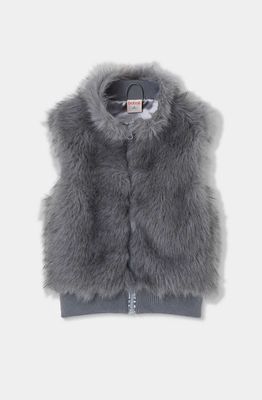 Girls Grey Fur Gilet | 414177