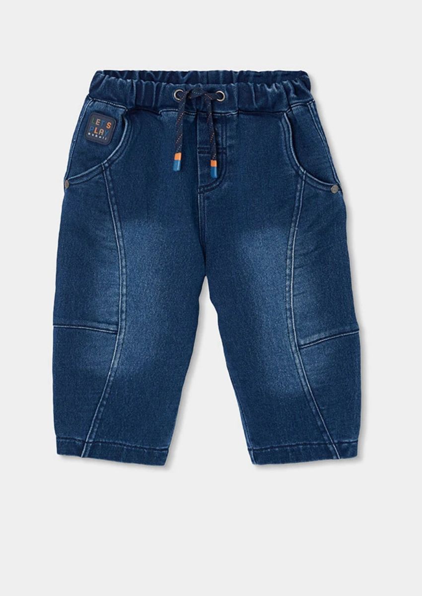 Boys Blue Denim Trousers with Drawstring | 504021, Size: 2Y