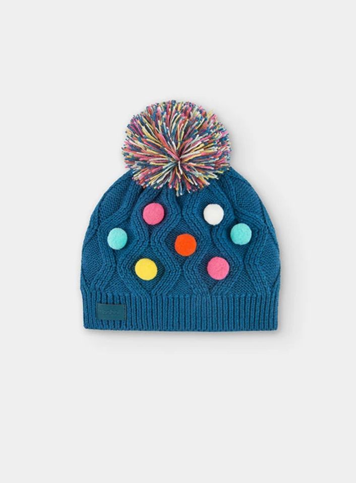 Girls Green Hat with Coloured Polka Dots| 494120, Size: S/48cm