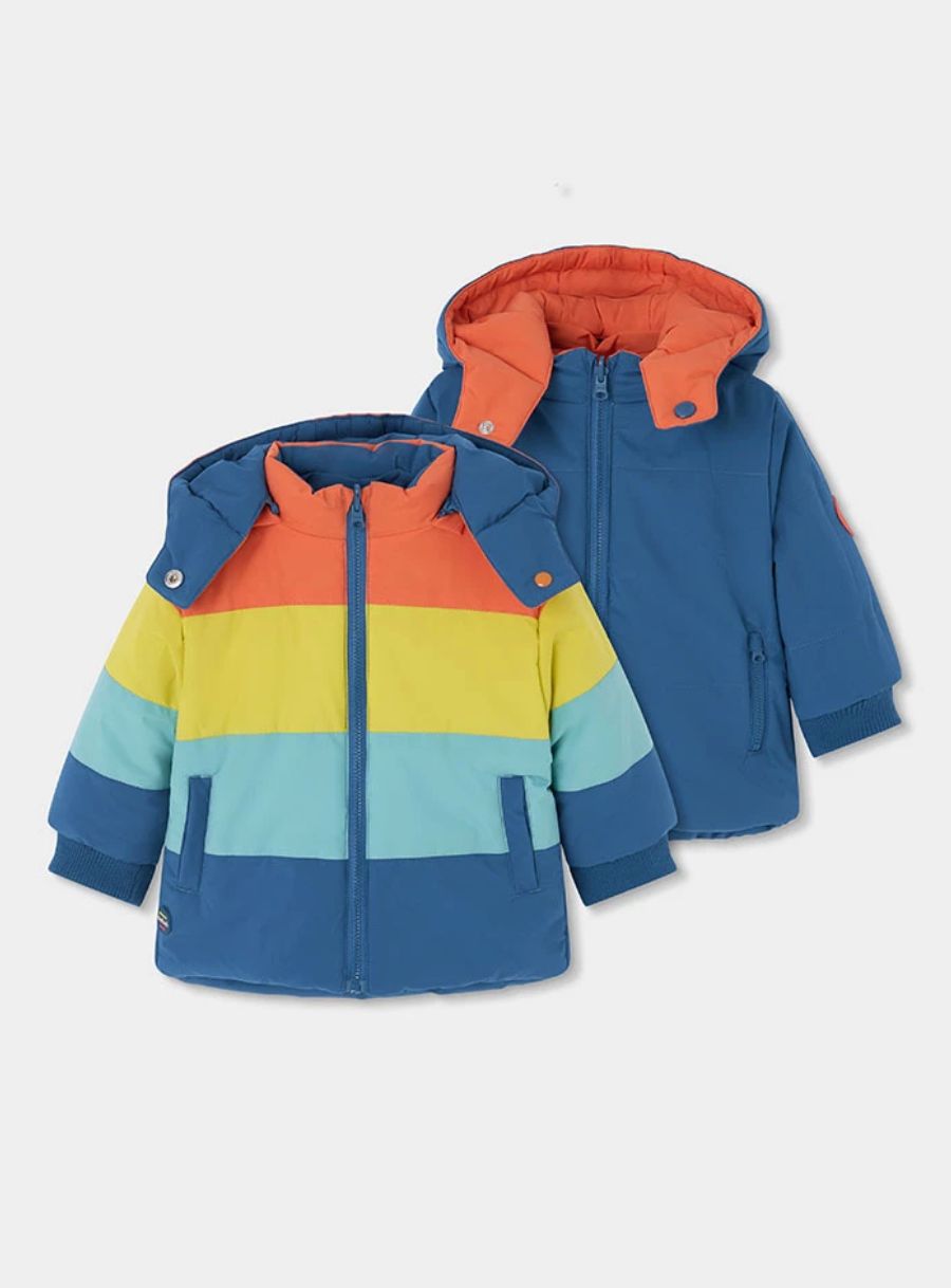 Boys Reversible Multicolour Technical Parka | 524146, Size: 2Y