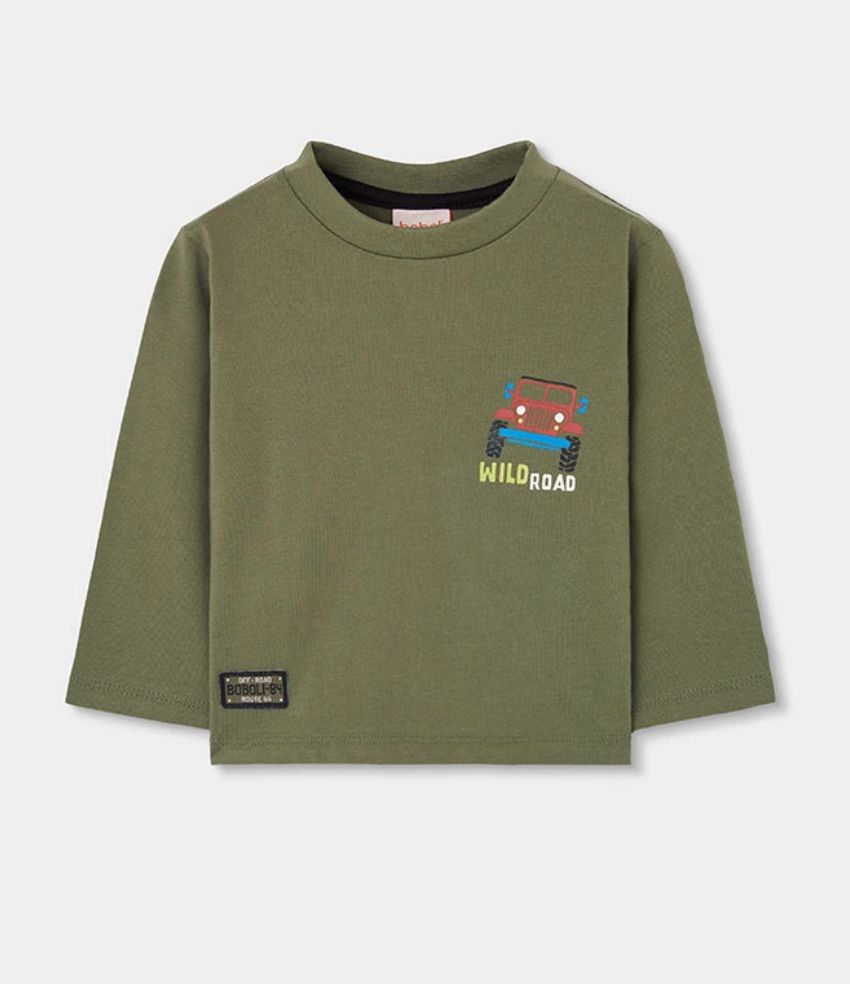 Boys Green 4x4 Print Knitted Top| 544126, Size: 2Y