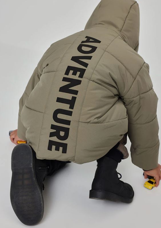 Boys Green Technical Parka with Hood | 544171