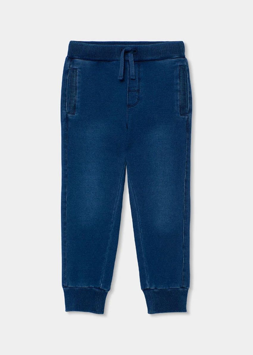 Boys Dark Blue Denim Fleece Joggers | 690038, Size: 2Y