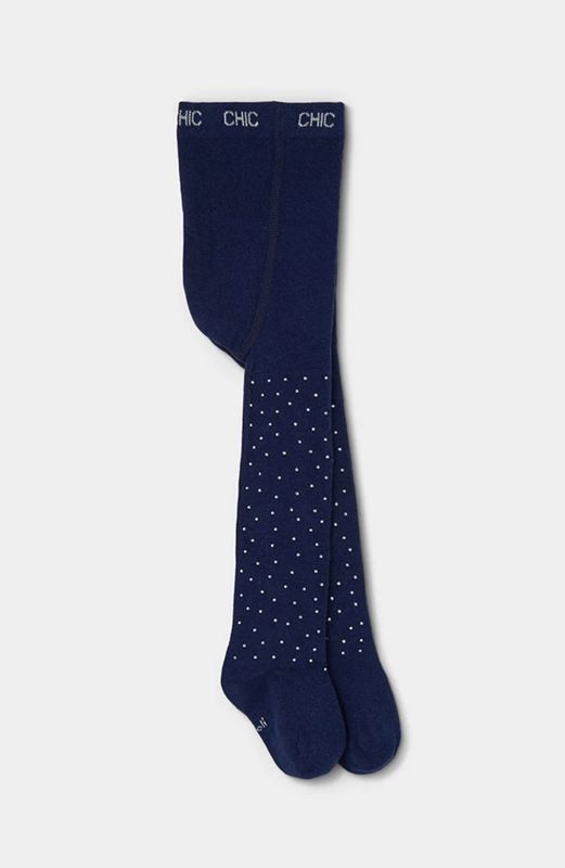 Navy Blue Tights with Sequins | 714024