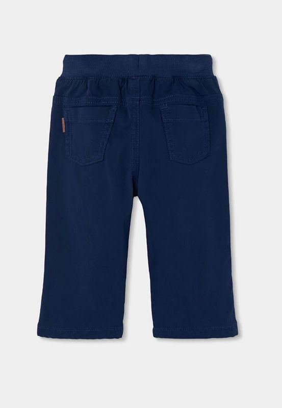 Boys Lined Navy Blue Drawstring  Trousers | 694065