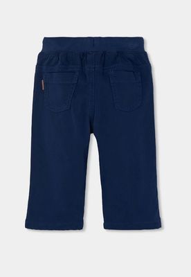 Boys Lined Navy Blue Drawstring  Trousers | 694065