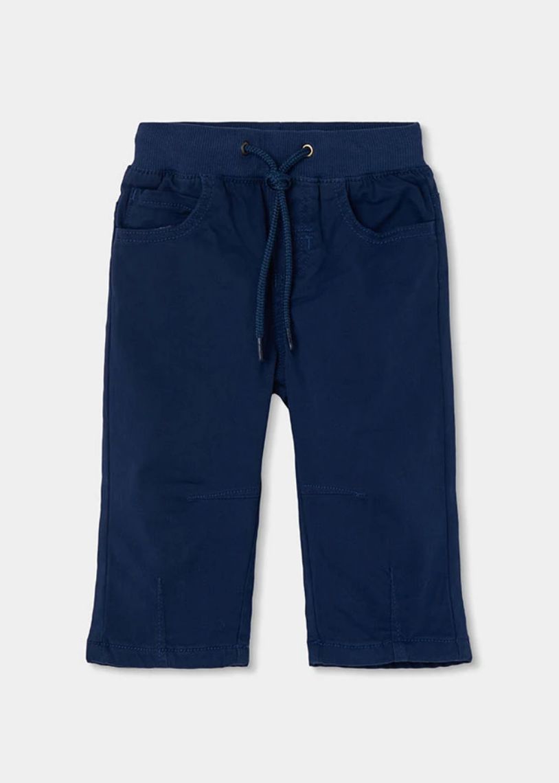 Boys Lined Navy Blue Drawstring  Trousers | 694065, Size: 2Y