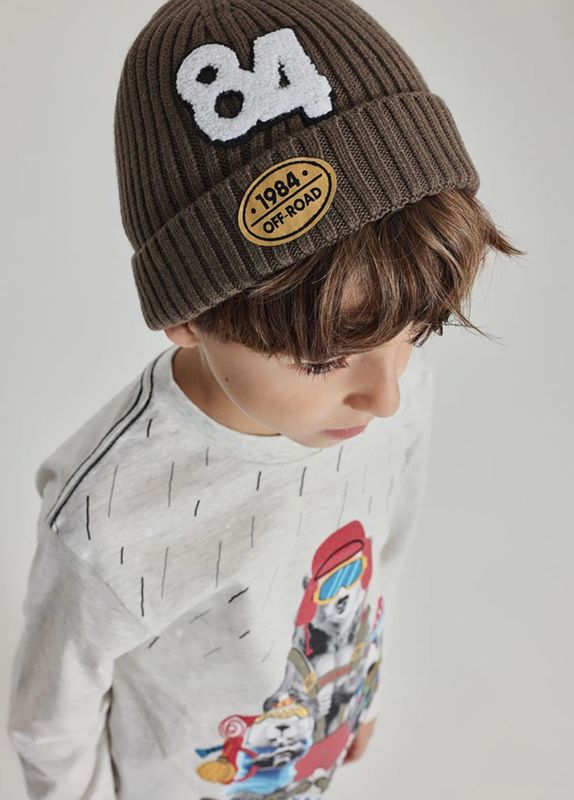 Boys  Brown Hat with Patches| 694144
