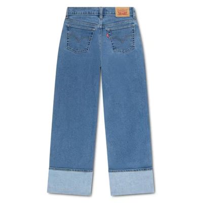 Kids Wide Leg Roll Up Cuff Jeans 3ER361-MDR
