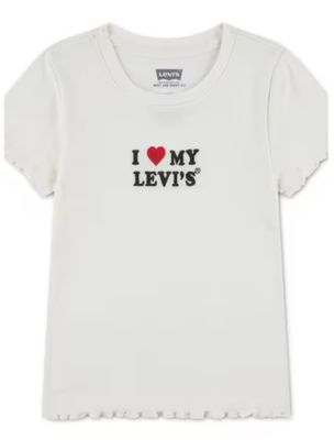 Kids I Heart My Levi's Ribbed Top 3ER400-W0E