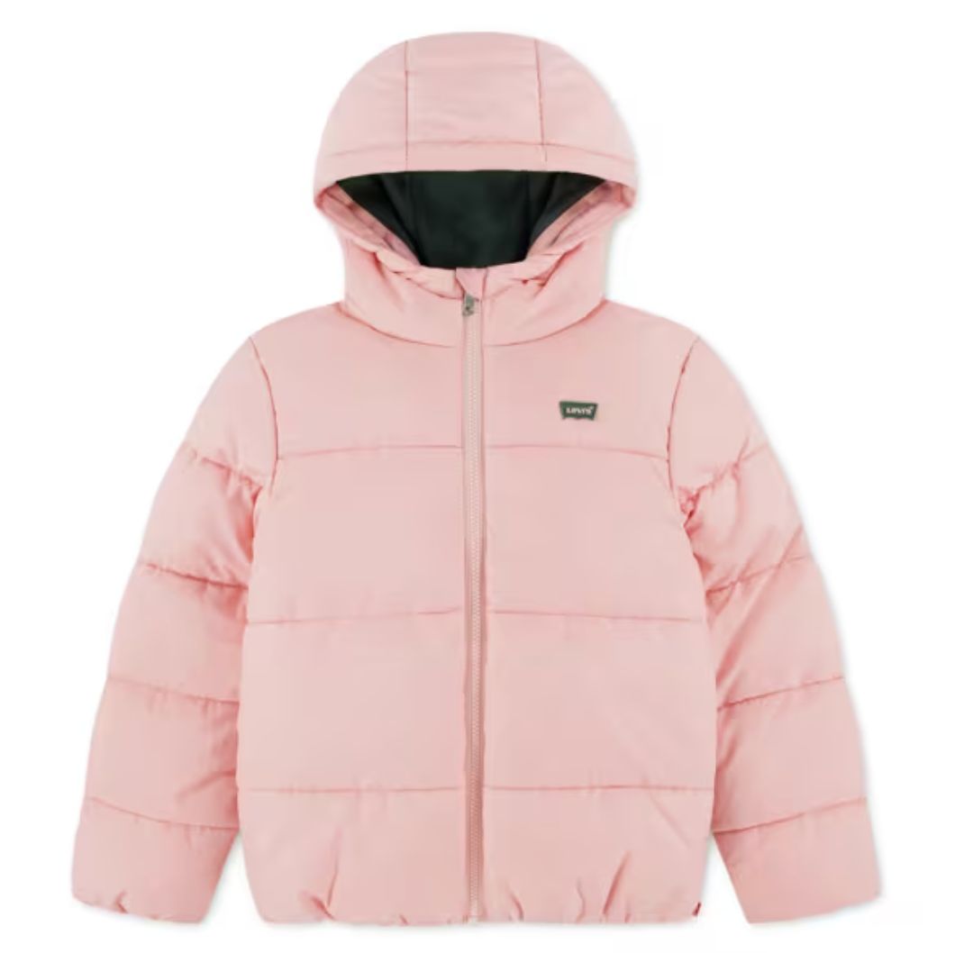 Kids Batwing Puffer 3ER430-A35, Colour: Powder Pink, Size: 4Y