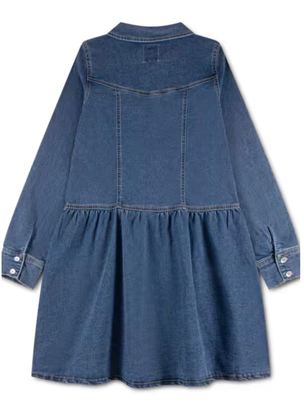 Kids Long Sleeve Drop Waist Dress 3ER790-MFM