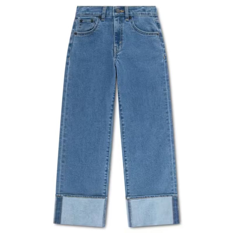 Teenager Wide Leg Roll Up Cuff Jeans 4ER361-MDR