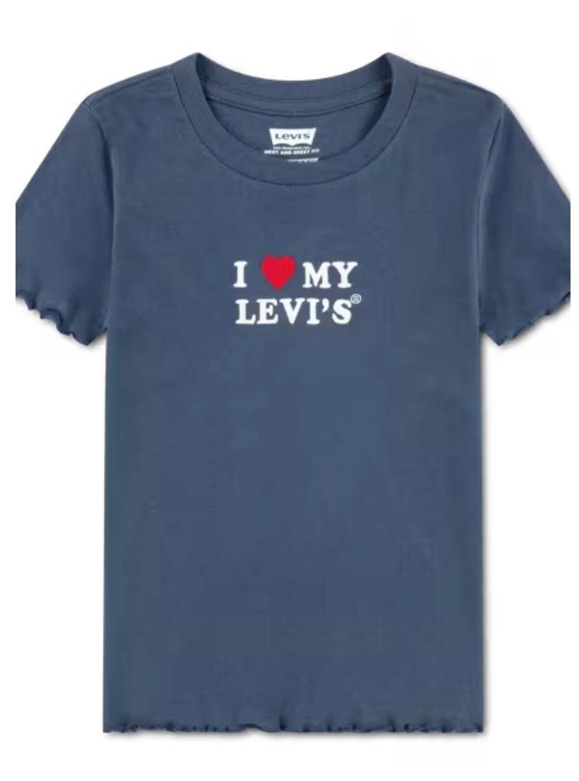 Teenager I Heart My Levi's Ribbed Top 4ER400-UF3, Colour: Big Dipper, Size: 10Y
