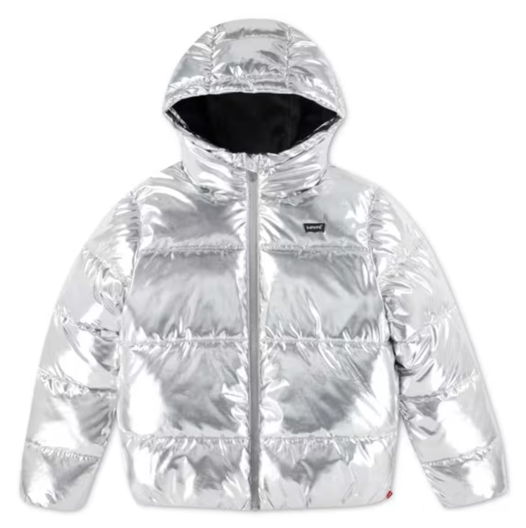 Teenager Batwing Puffer 4ER430-G4X, Colour: Silver Metallic, Size: 10Y