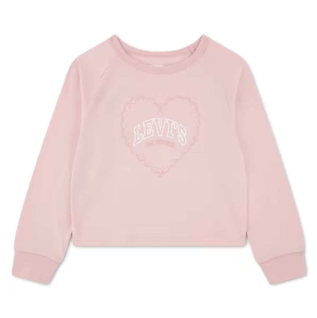 Teenager Long Sleeve Heart Knit Crewneck 4ER533-A35