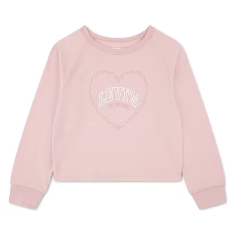 Teenager Long Sleeve Heart Knit Crewneck 4ER533-A35