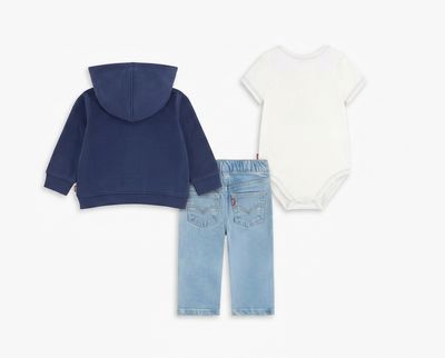 Baby 3 Pieces Full Zip Hoodie Set 6ER557-BCF