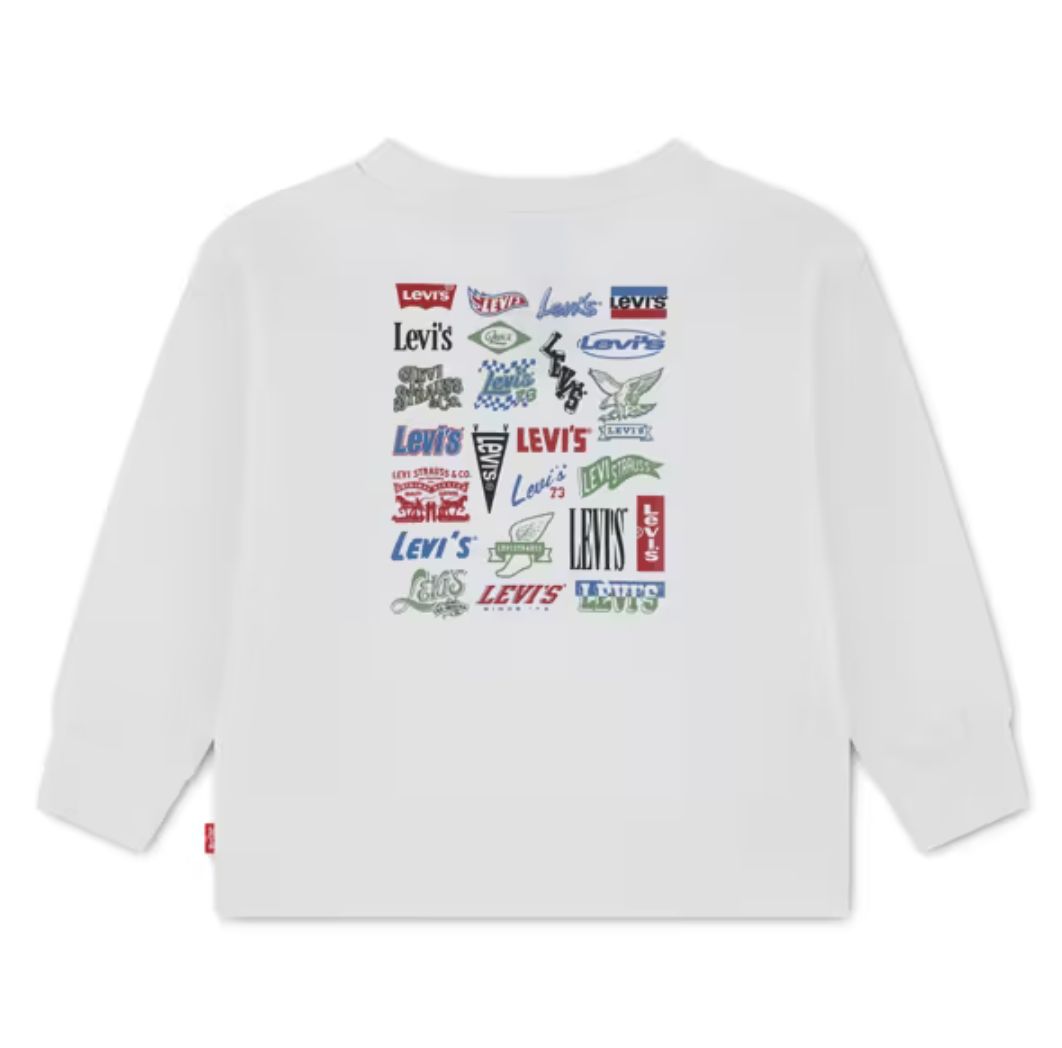 Baby Heritage Logos Long Sleeve Tee 6ER445-W0E, Colour: Egret, Size: 3M
