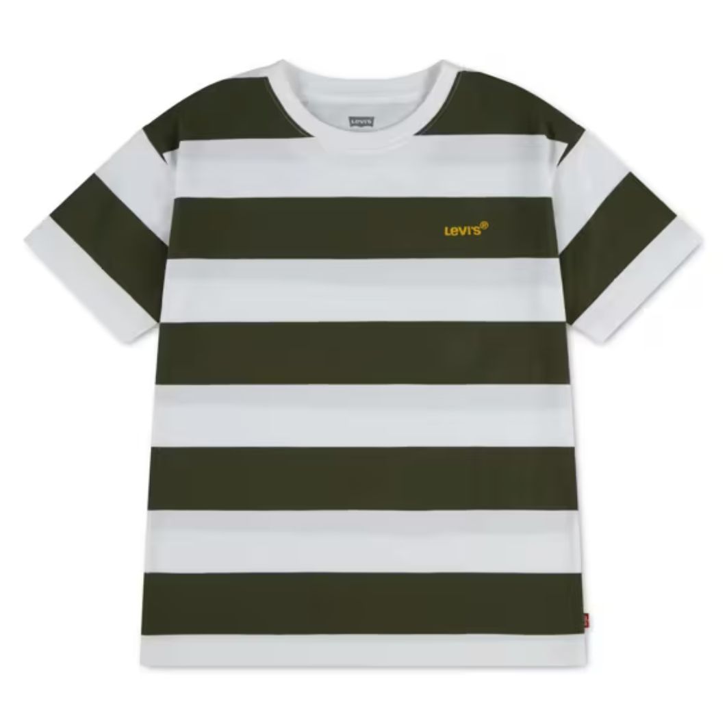Kids Big Stripe Tee 8EP864-E3V, Colour: Olive Night, Size: 4Y