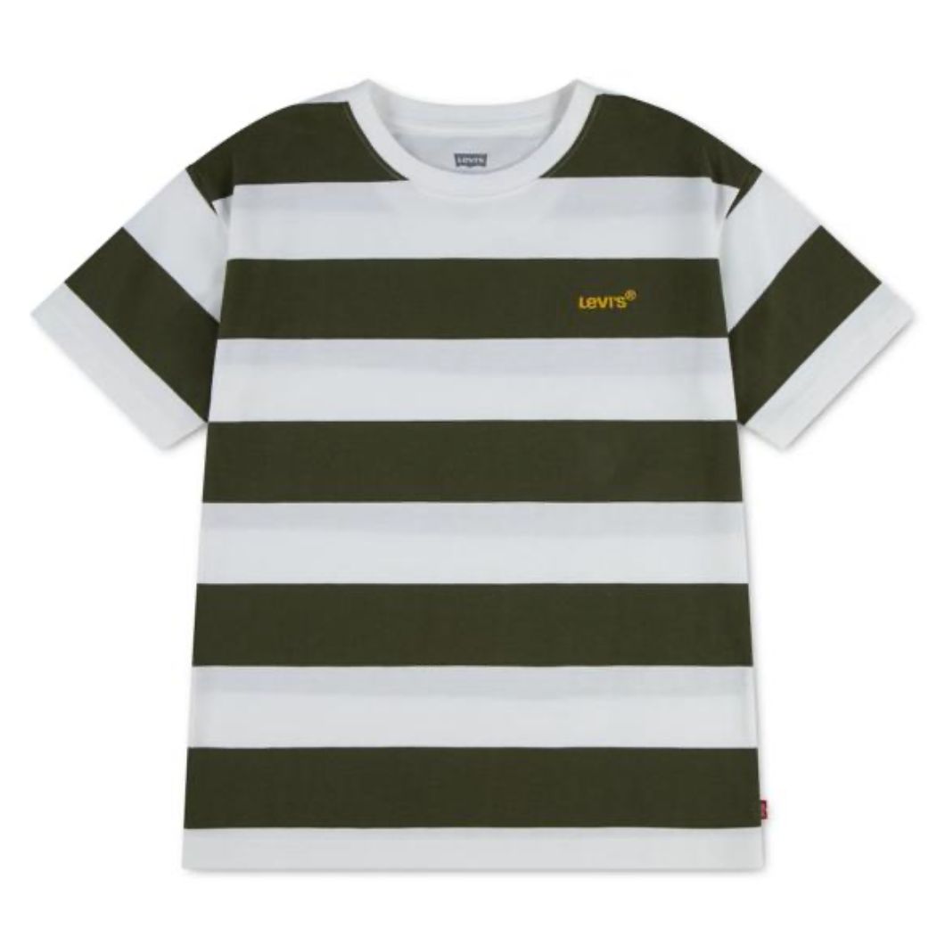 Teenager Big Stripe Tee 9EP864-E3V, Colour: Olive Night, Size: 10Y