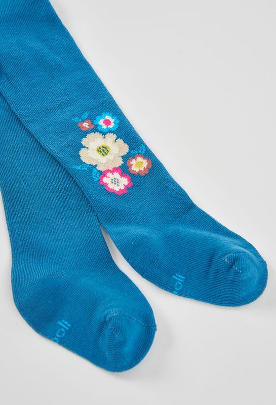 Floral Print Blue Tights | 314109