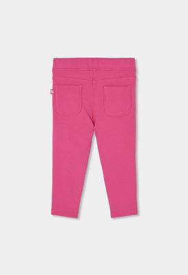 Girls Orange Elastic Fleece Trousers | 494030