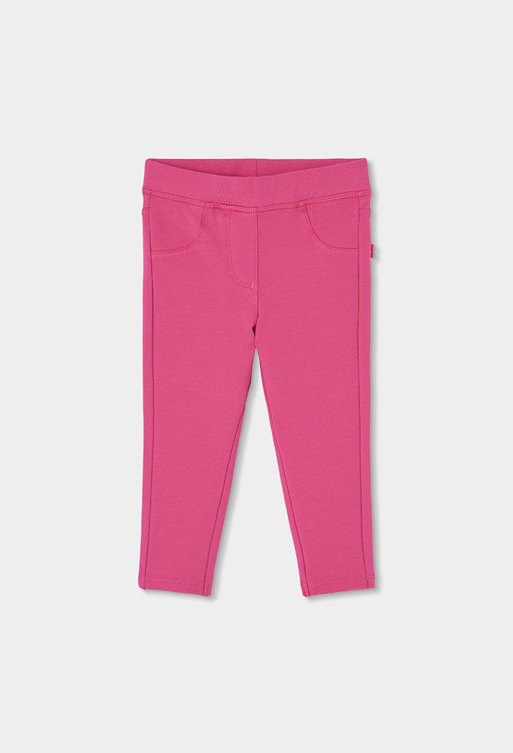Girls Orange Elastic Fleece Trousers | 494030, Size: 2Y