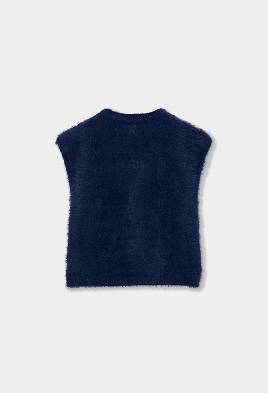 Girls Navy Blue Slipover with Buttons | 414043