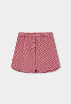 Girls Pink Houndstooth Knit Skort | 424011