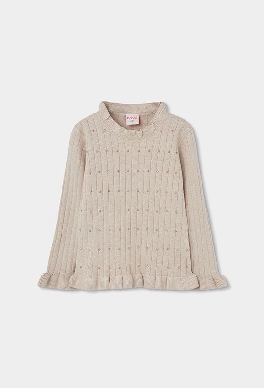 Girls Gold Cable Knit Jumper | 774110