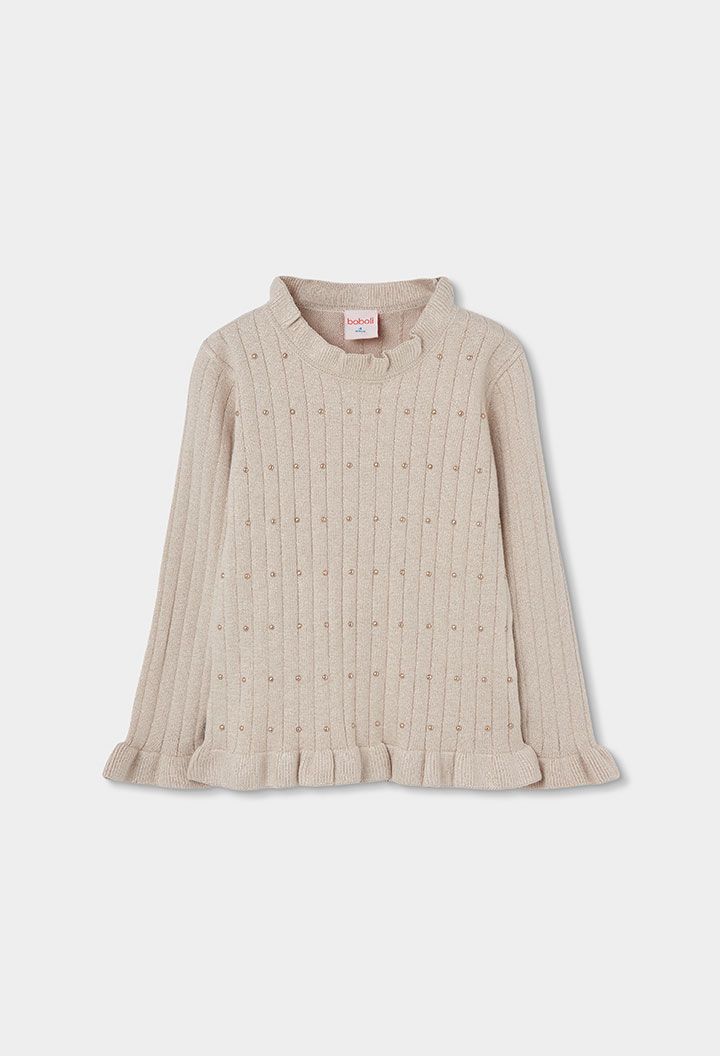 Girls Gold Cable Knit Jumper | 774110, Size: 6Y