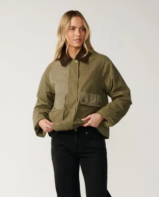Bossa Nova Waxed Chore Jacket - Military Green