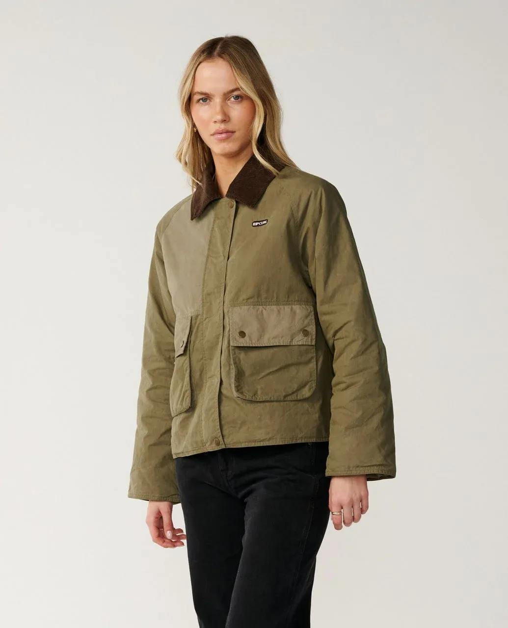 Bossa Nova Waxed Chore Jacket - Military Green, Size: XS, Style: 048WJA/0854