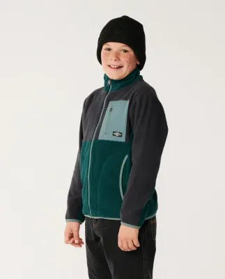 Boys Raw Energy Block Fleece - Blue/Green