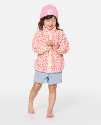 Girls Party Wave Polar Fleece - Peach