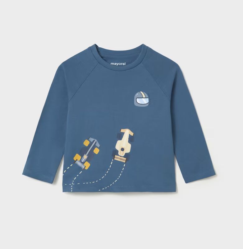 Baby Boys Indigo Racing Cars Long Sleeve Top | 2007