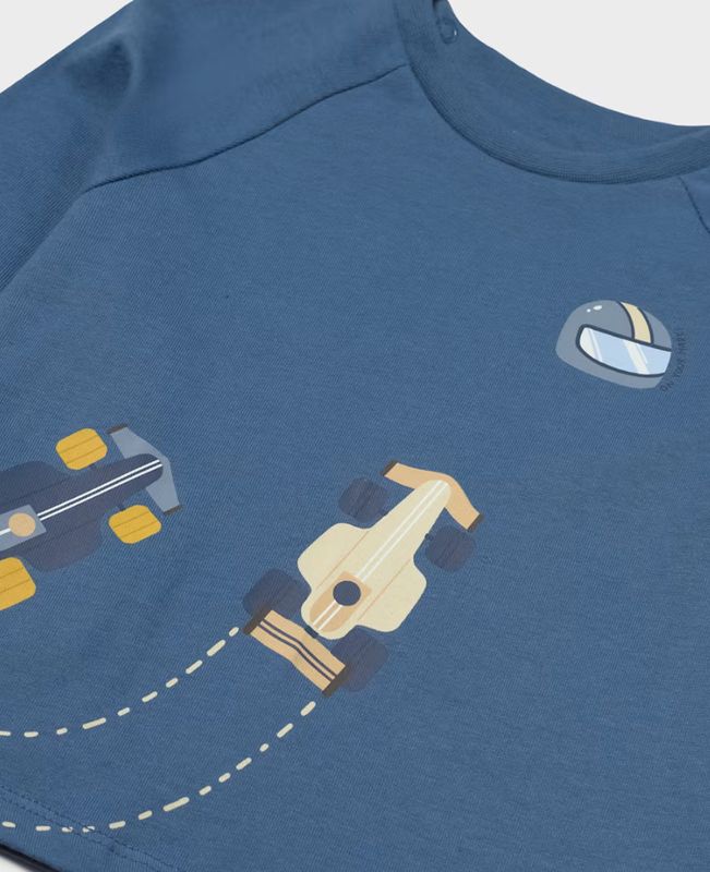 Baby Boys Indigo Racing Cars Long Sleeve Top | 2007