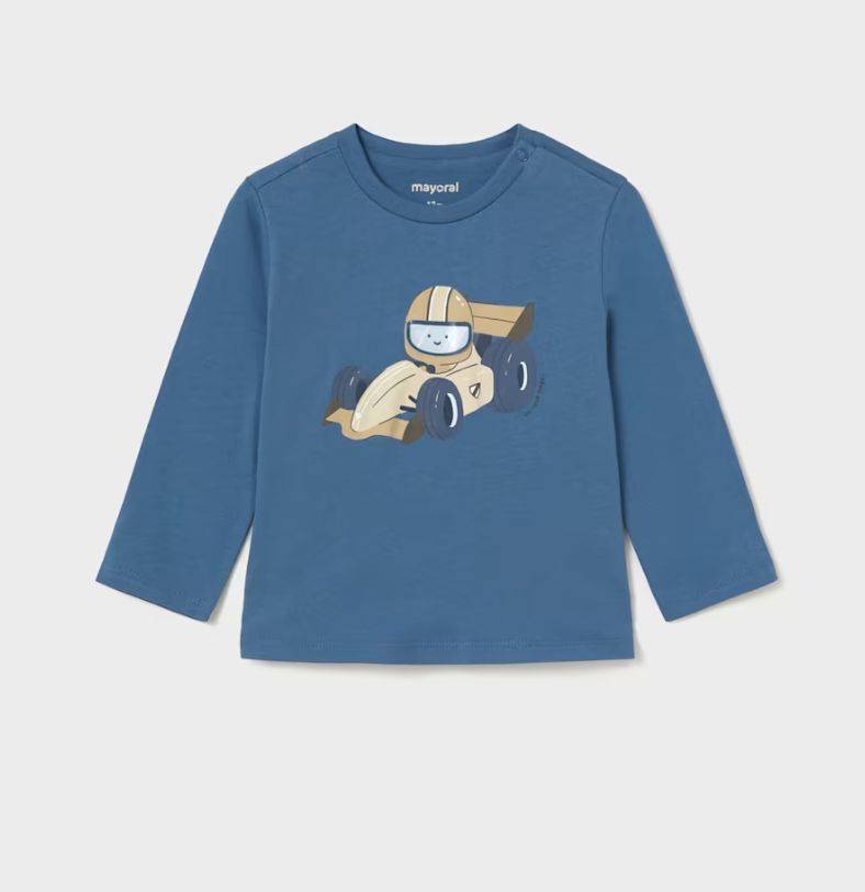 Baby Boys Indigo Racing Driver Long Sleeve Top | 2008, Size: 6M