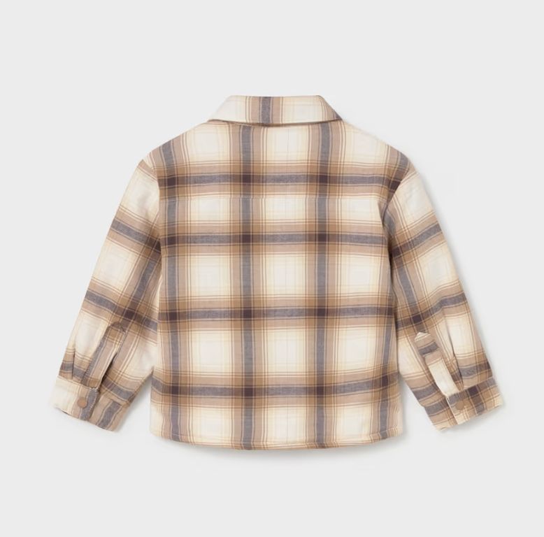 Baby Boys Biscuit Checked Overshirt | 2108