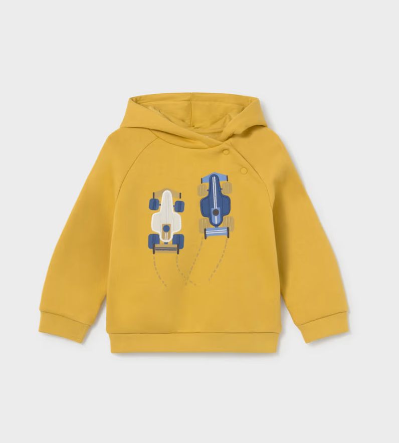 Baby Boys Custard Racing Cars Hoodie | 2417, Size: 6M