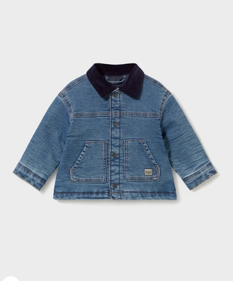 Baby Boys Insulated Medium Denim Jacket | 2420, Size: 6M