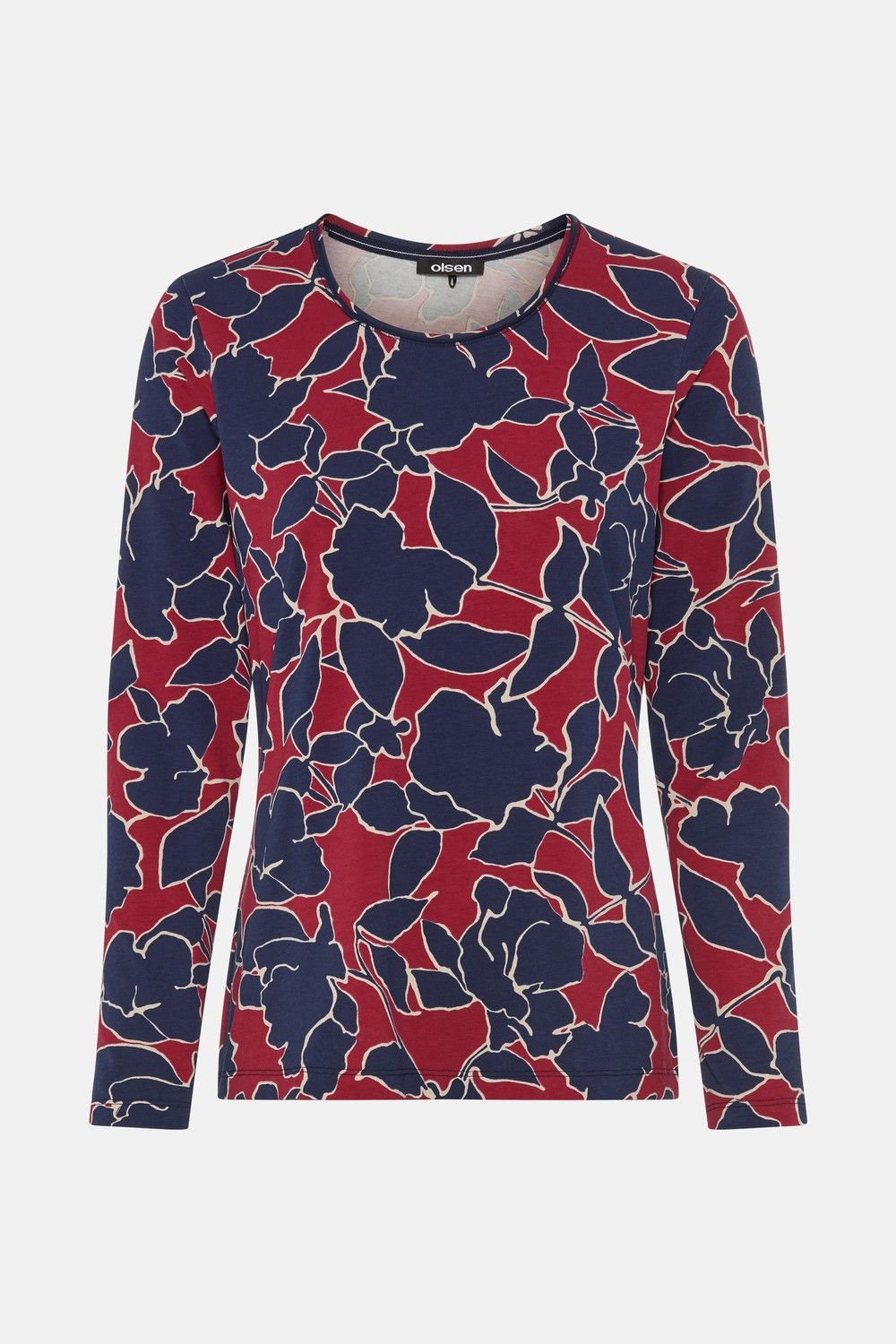 Coastal Look Ruby Red Print Long Sleeve Top | 11105490, Size: 10