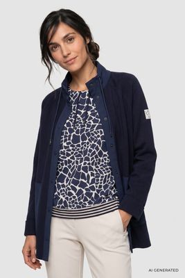 Coastal Look Ink Blue Relaxed Jacket | 11004826