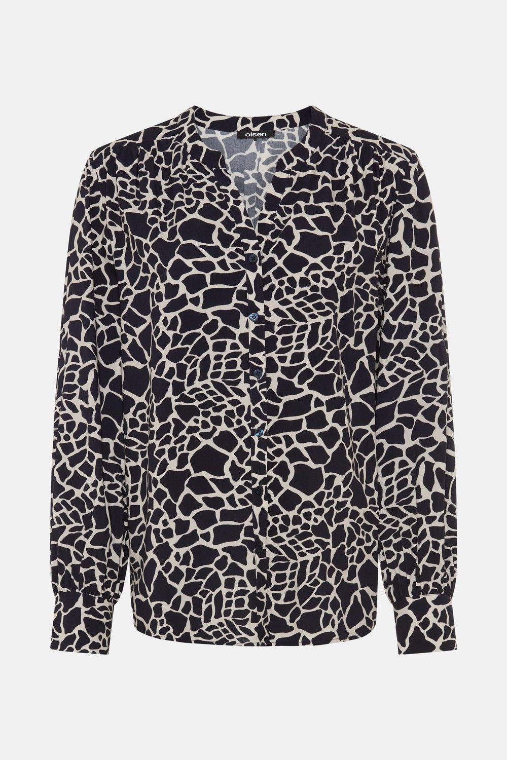 Coastal Look Ink Blue Patterned Blouse | 12002230, Size: 10