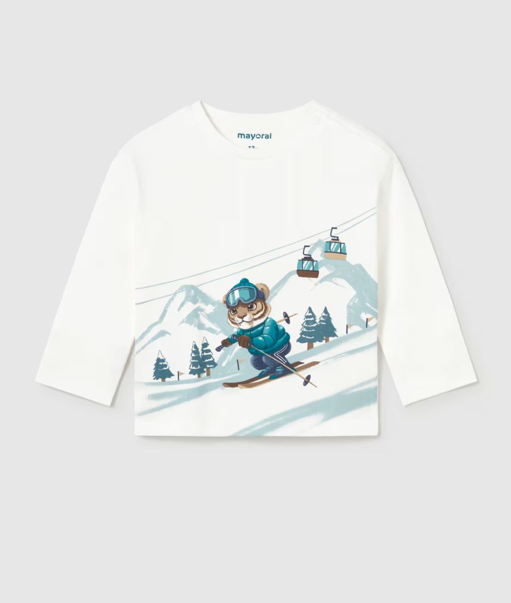 Baby Boys Cream/Arctic Tiger Ski Top | 2017, Size: 6M