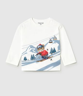 Baby Boys Cream/Red Tiger Ski Top | 2017