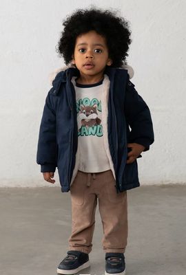 Baby Boys Blue Parka Coat | 2425
