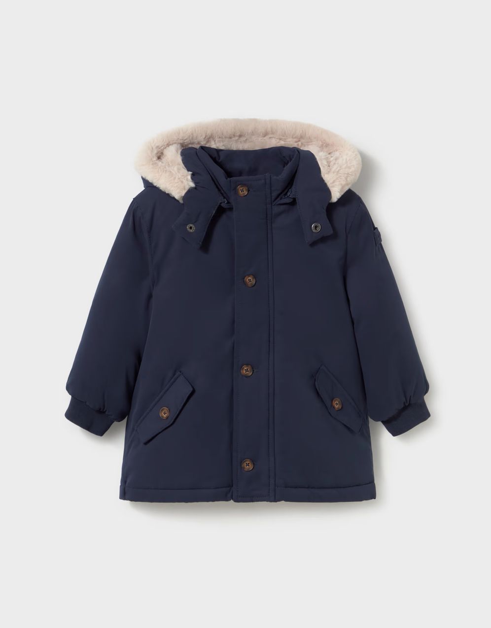 Baby Boys Blue Parka Coat | 2425, Size: 6M
