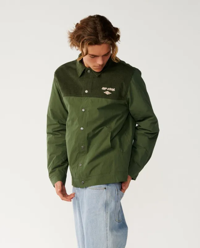Classic Surf Cord Puffer Jacket - Dark Olive